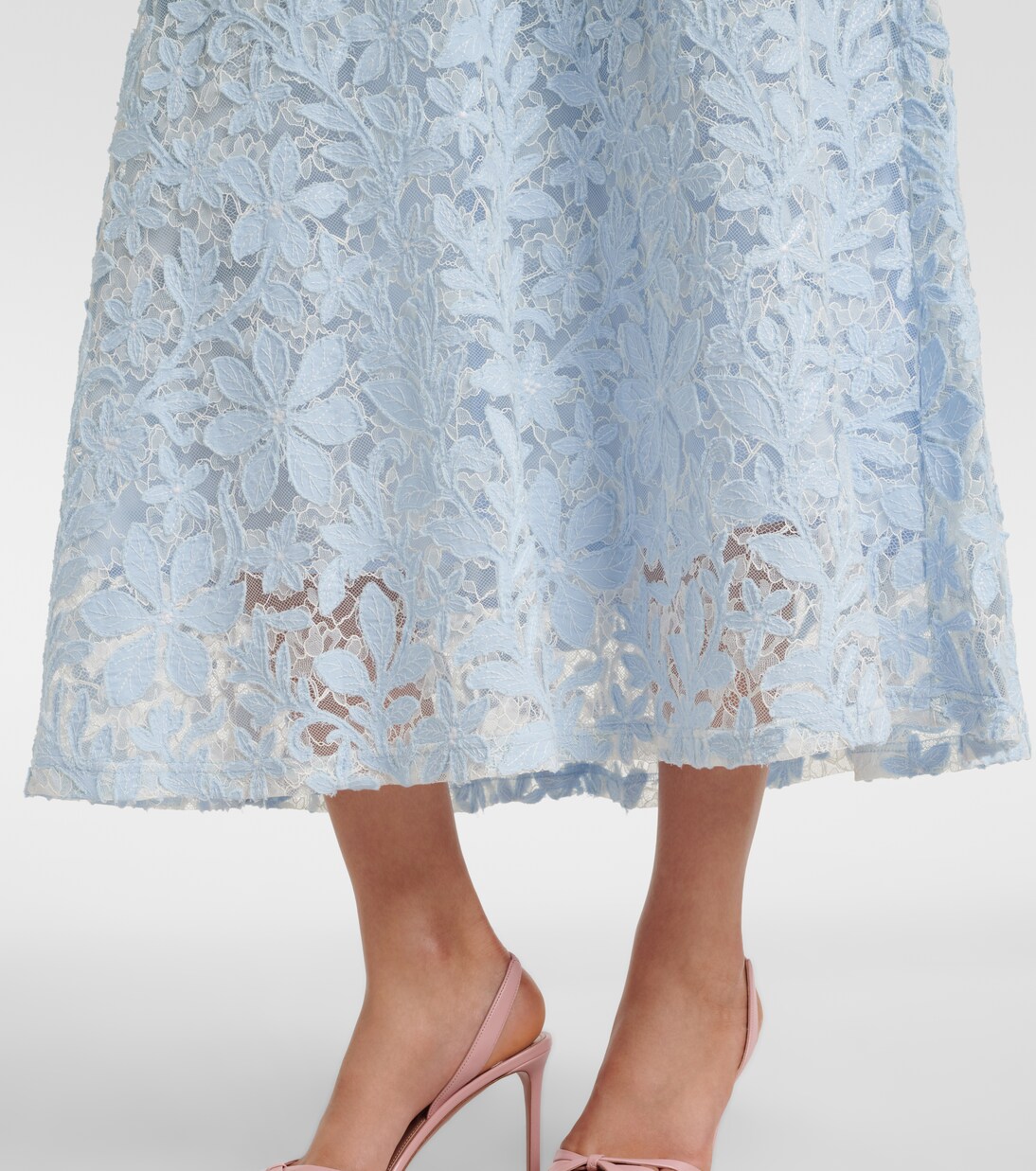 Deanna lace guipure cotton midi dress | Simkhai