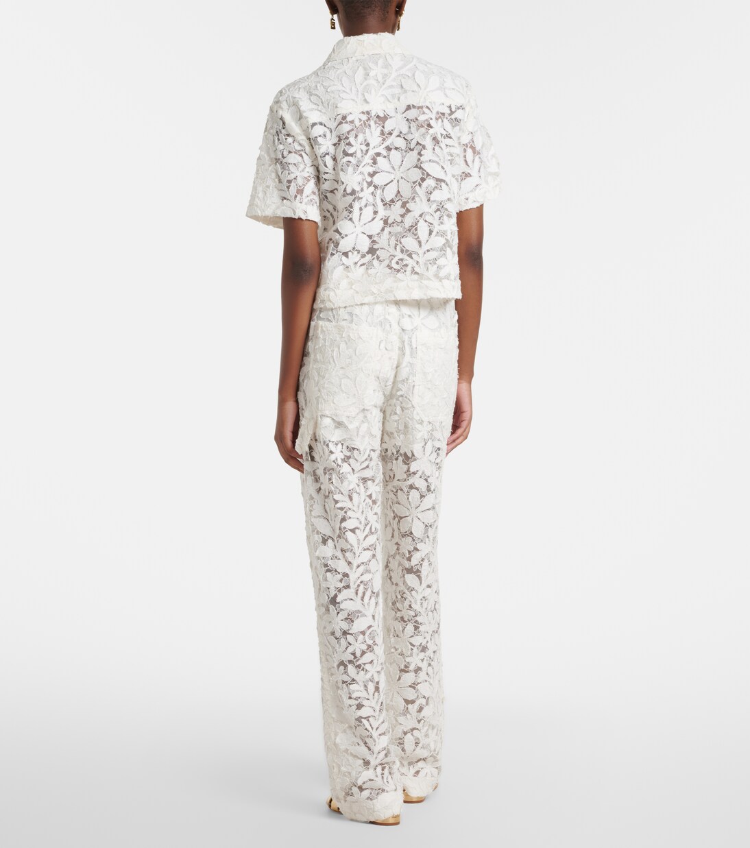 Floral lace straight pants | Simkhai