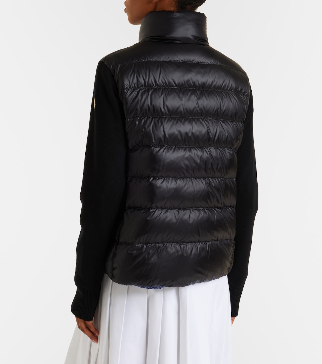Tricot down-paneled virgin wool cardigan | Moncler