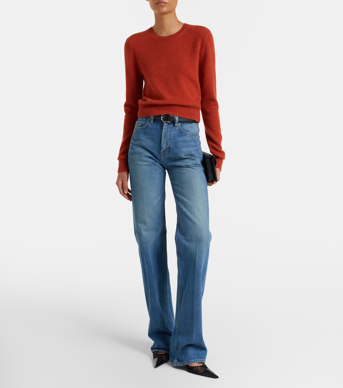 Cropped cashmere sweater | Saint Laurent