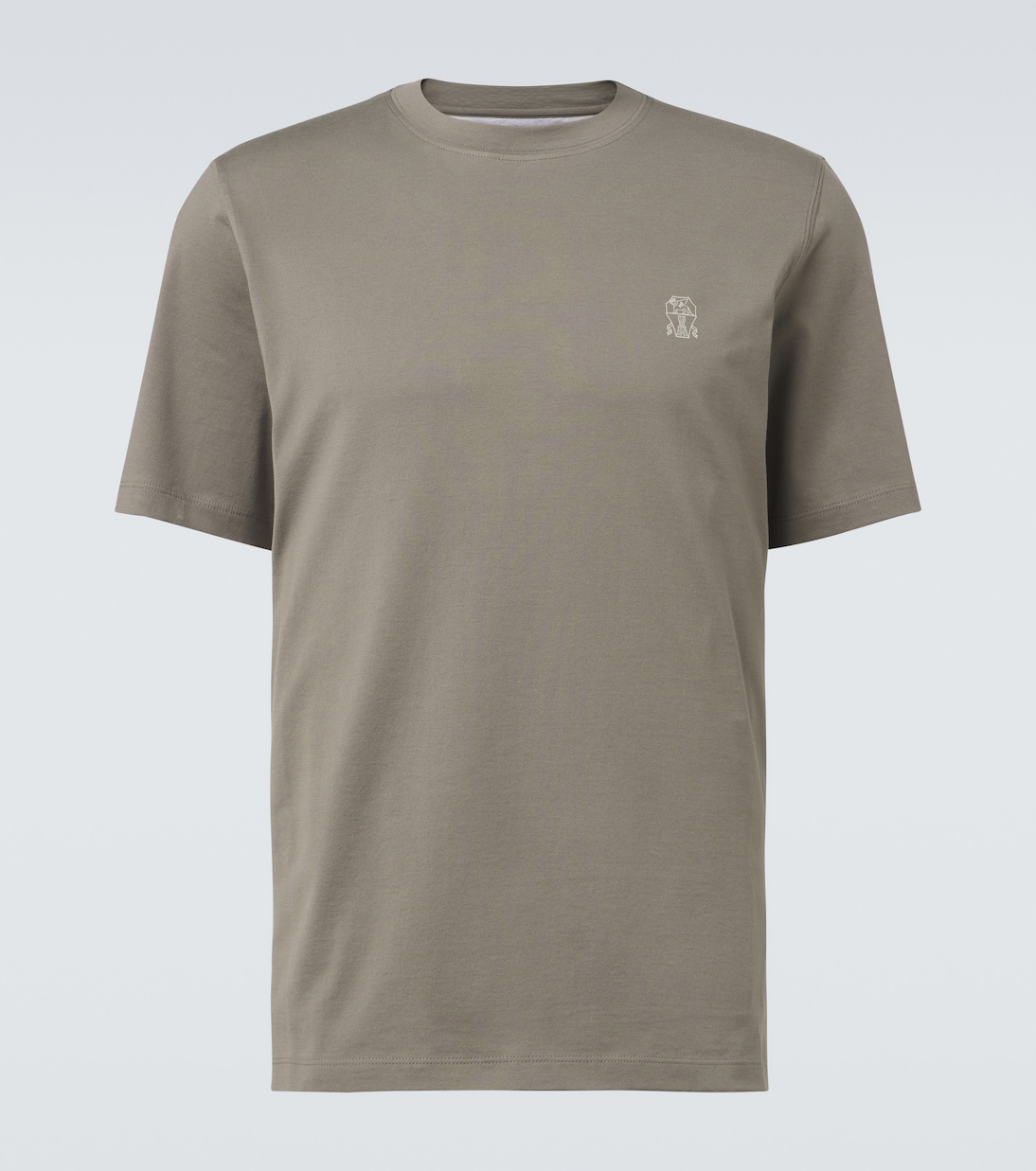 Logo cotton jersey T-shirt  | Brunello Cucinelli