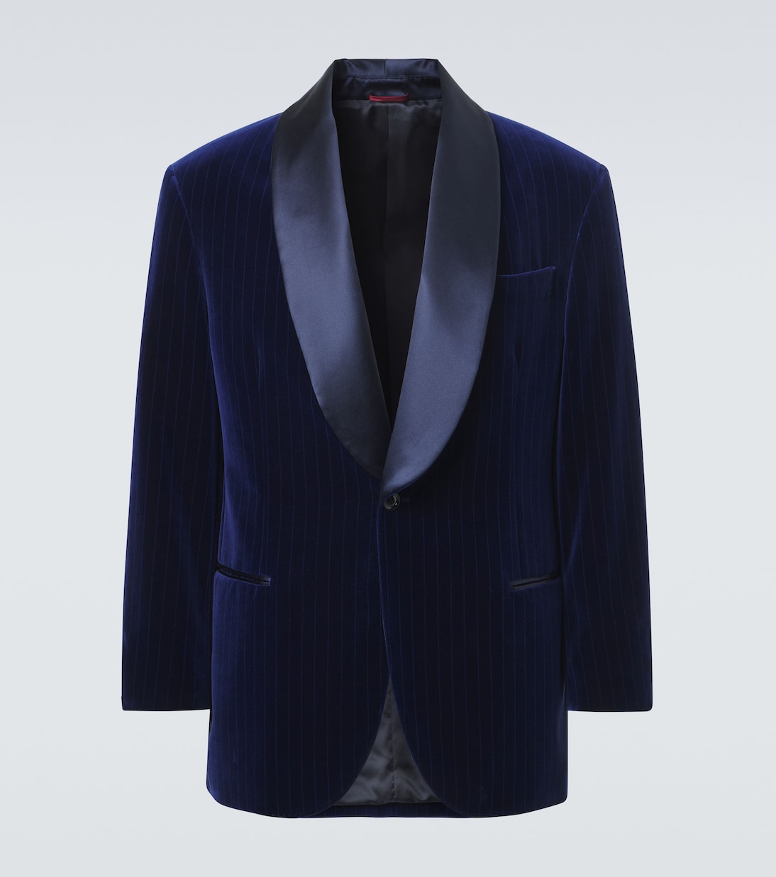 Chaqueta de esmoquin de terciopelo de algodón a rayas | Brunello Cucinelli