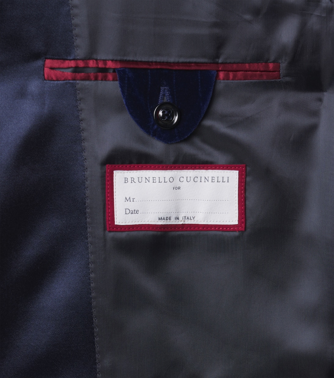 Chaqueta de esmoquin de terciopelo de algodón a rayas | Brunello Cucinelli