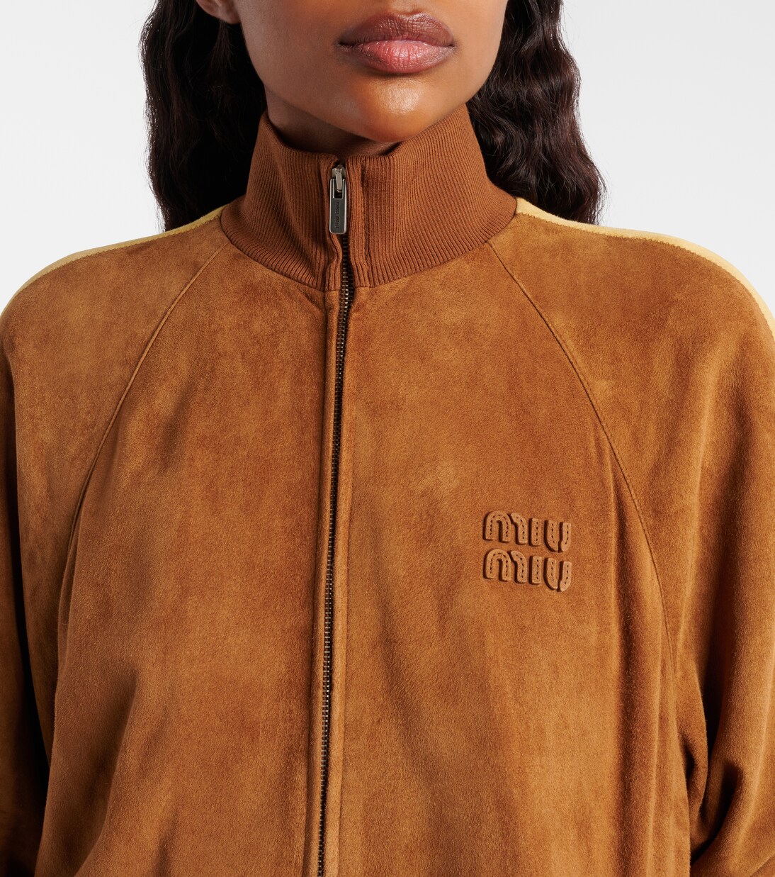 Oversized suede jacket | Miu Miu