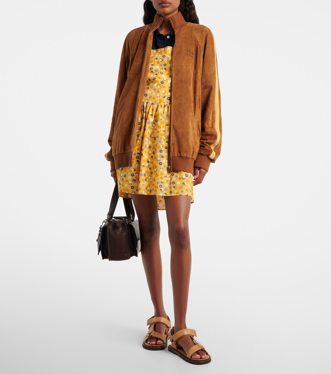 Oversized suede jacket | Miu Miu