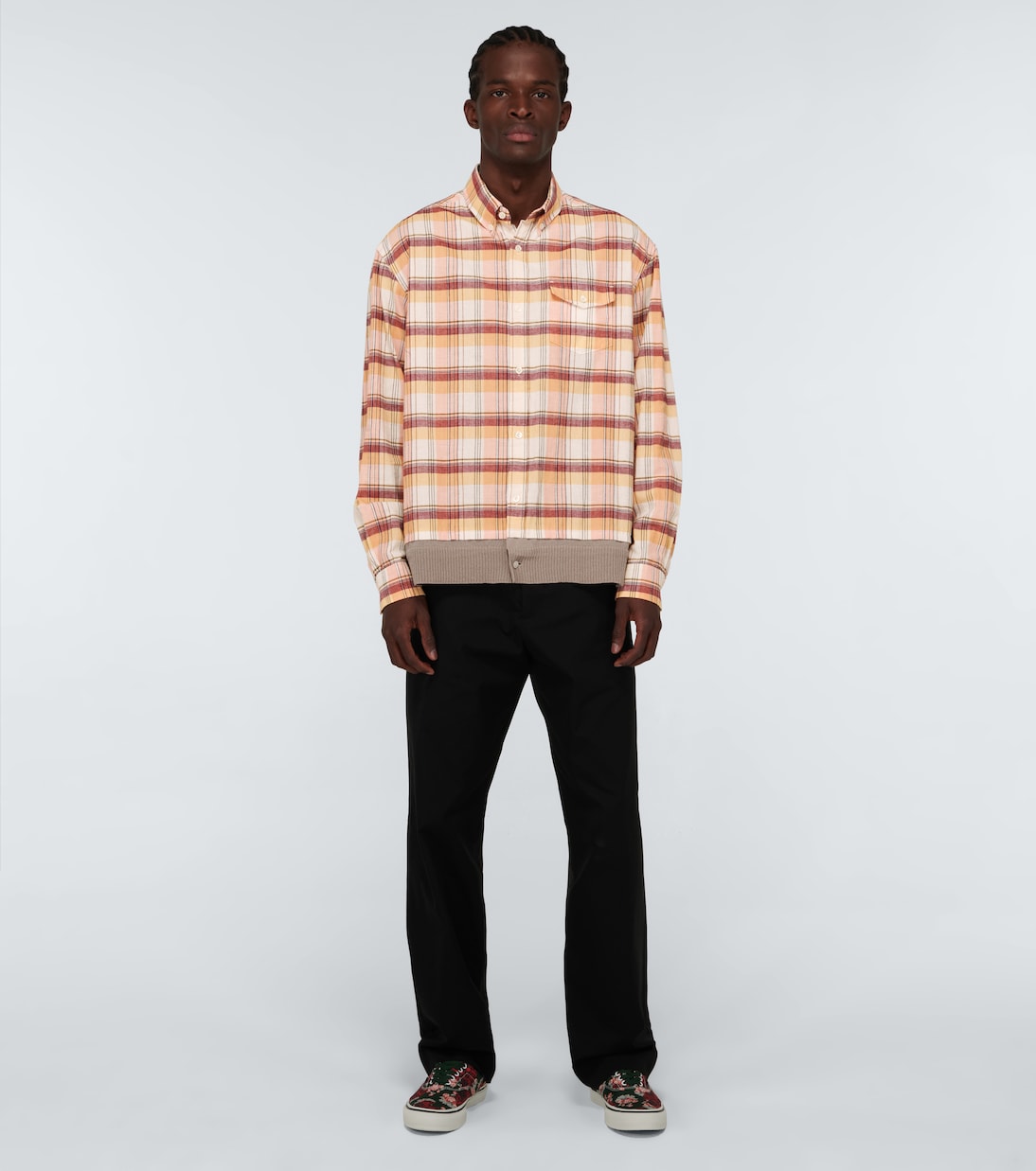 Checked long-sleeved shirt | Undercover
