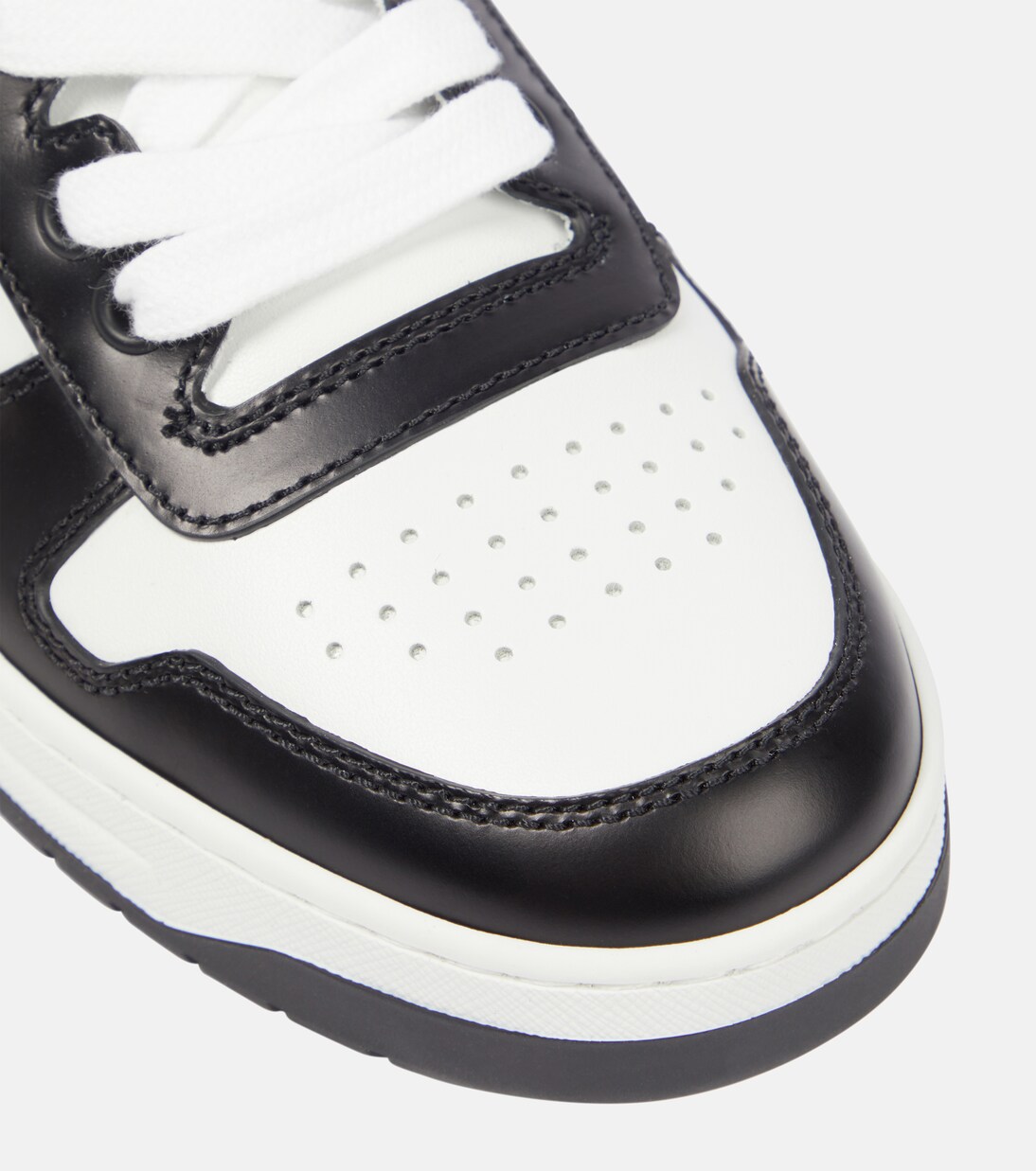 Logo leather sneakers | Prada