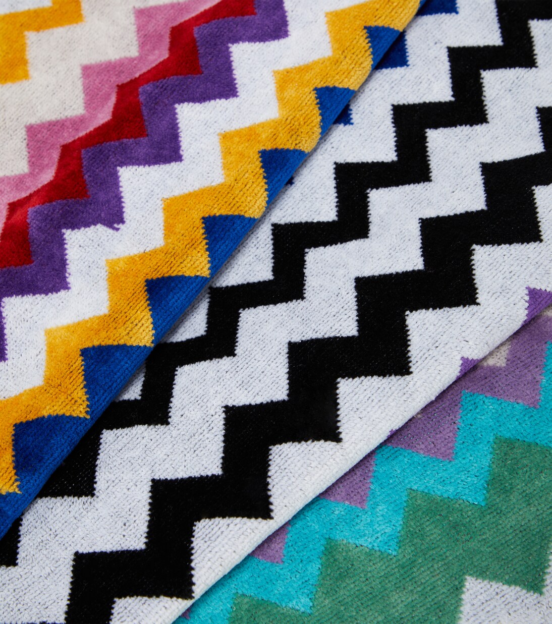 Cyrus set of 5 Zigzag cotton terry towels | Missoni