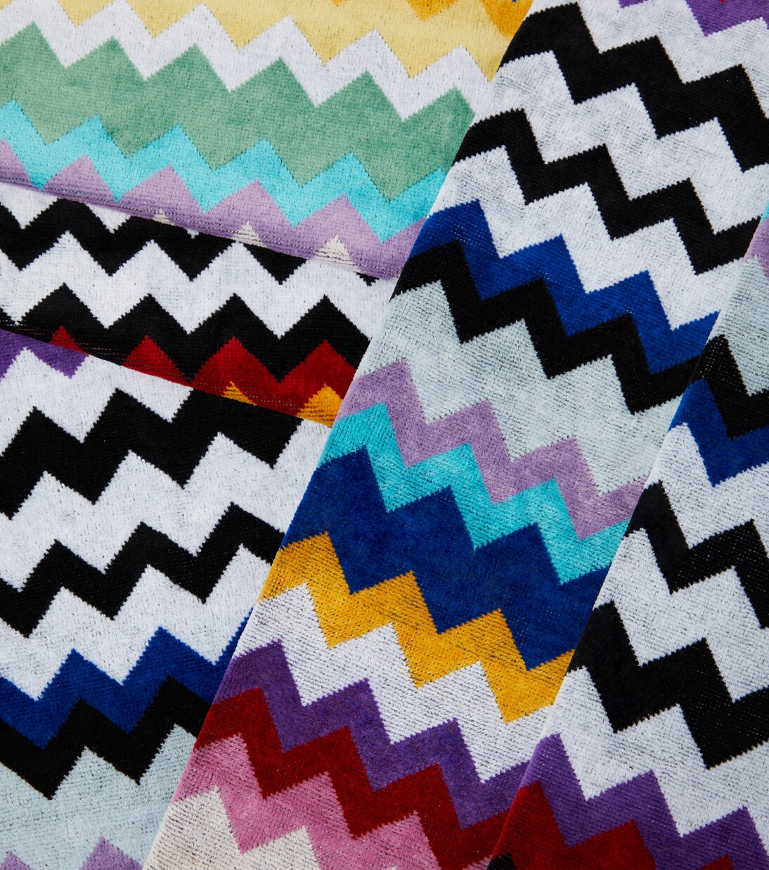 Cyrus set of 5 Zigzag cotton terry towels | Missoni