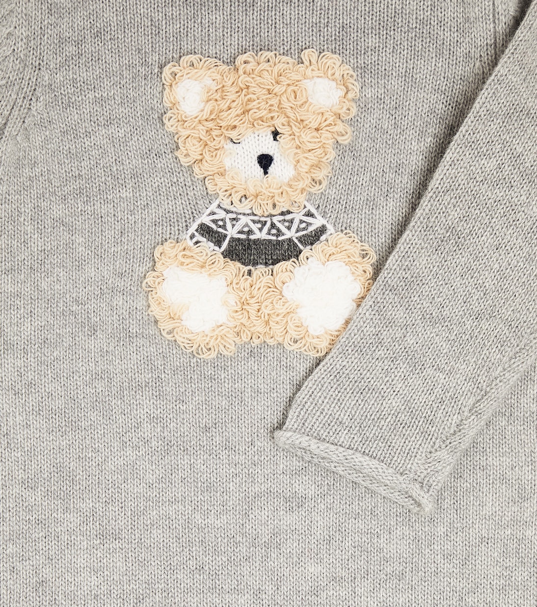 Baby teddy bear virgin wool onesie | Il Gufo