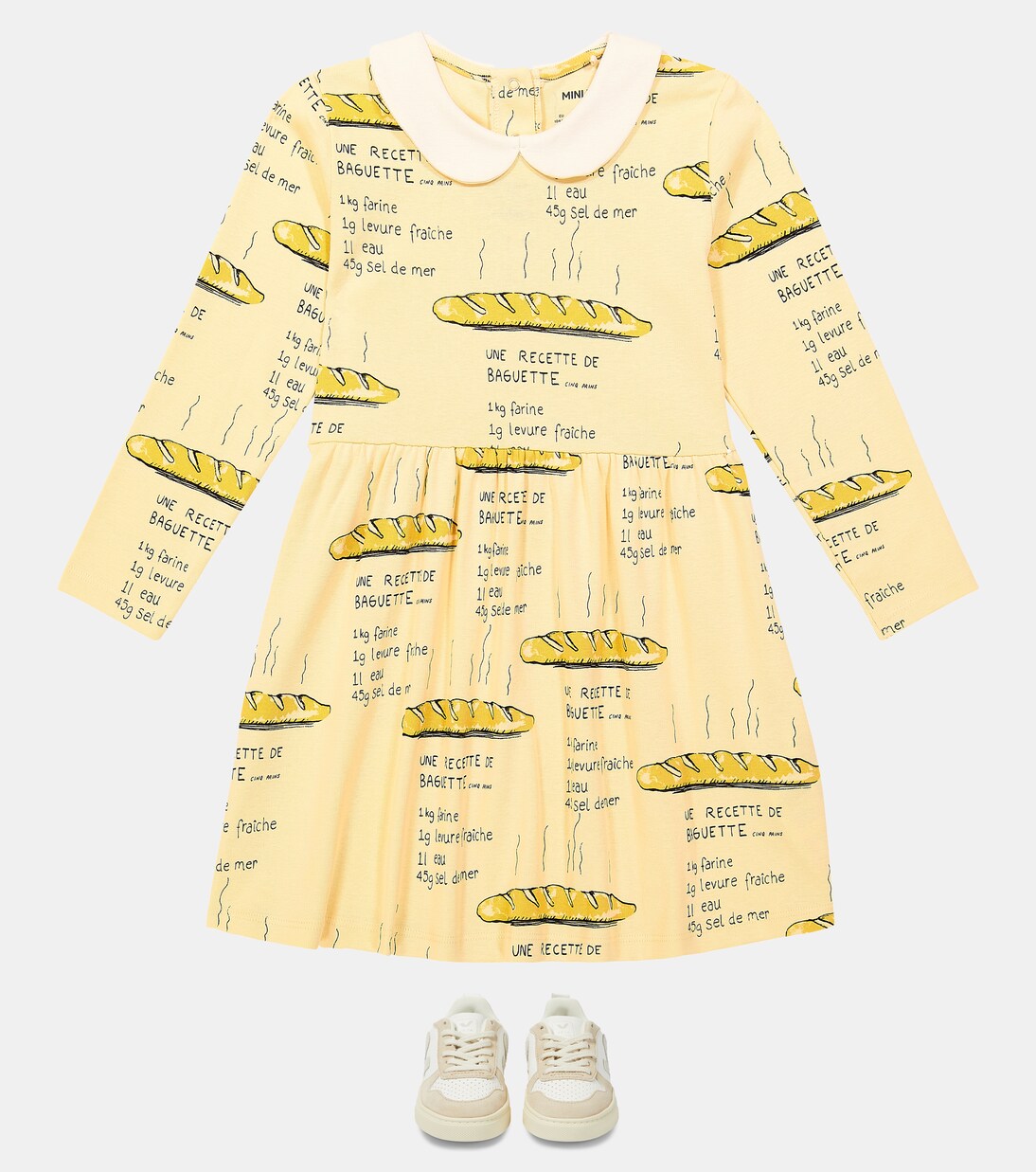 Printed cotton jersey dress | Mini Rodini