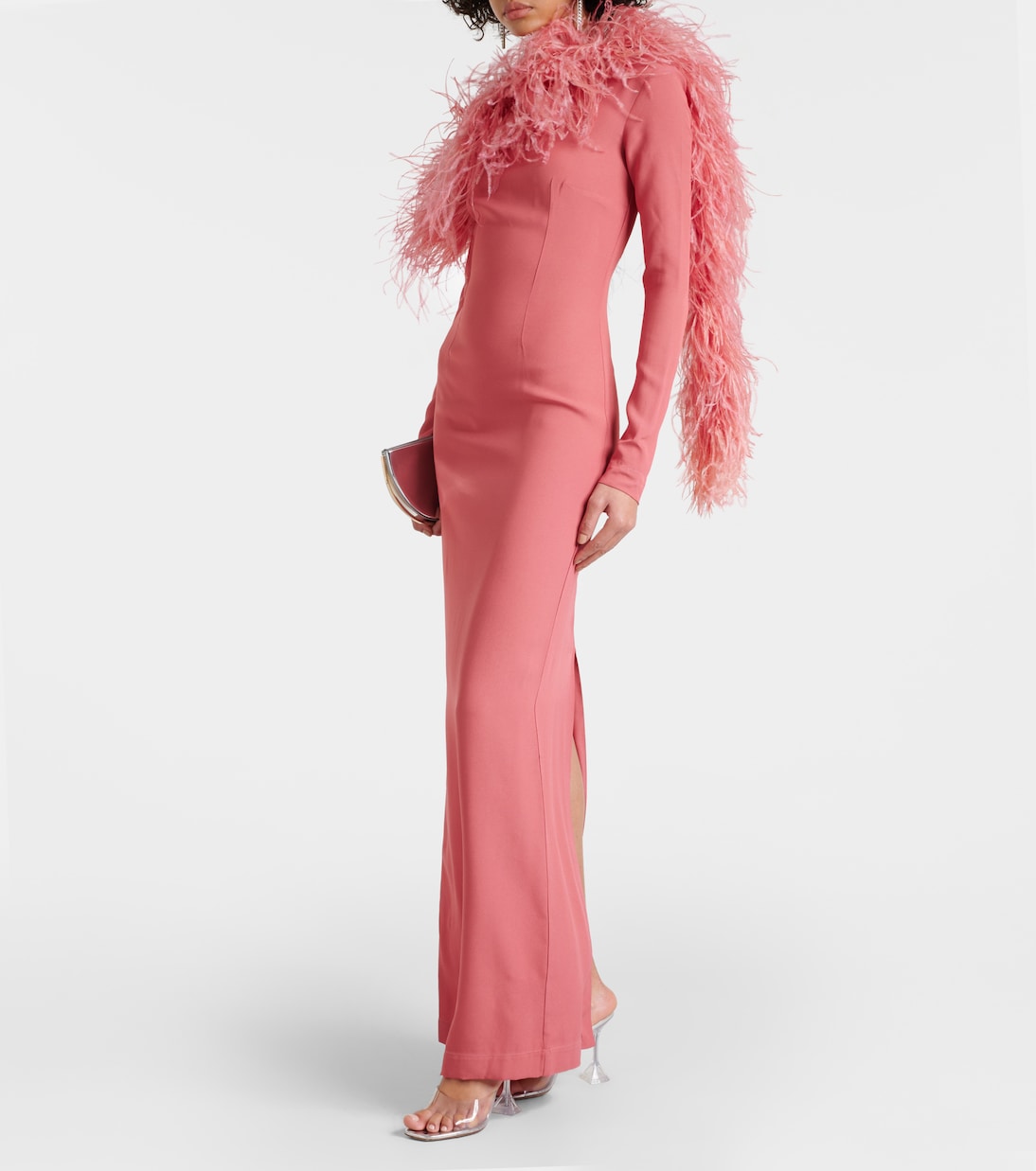 Garbo feather-trimmed gown | Taller Marmo