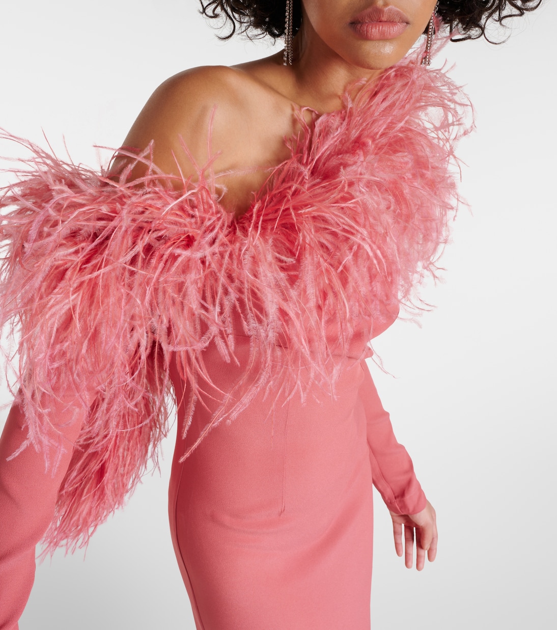 Garbo feather-trimmed gown | Taller Marmo