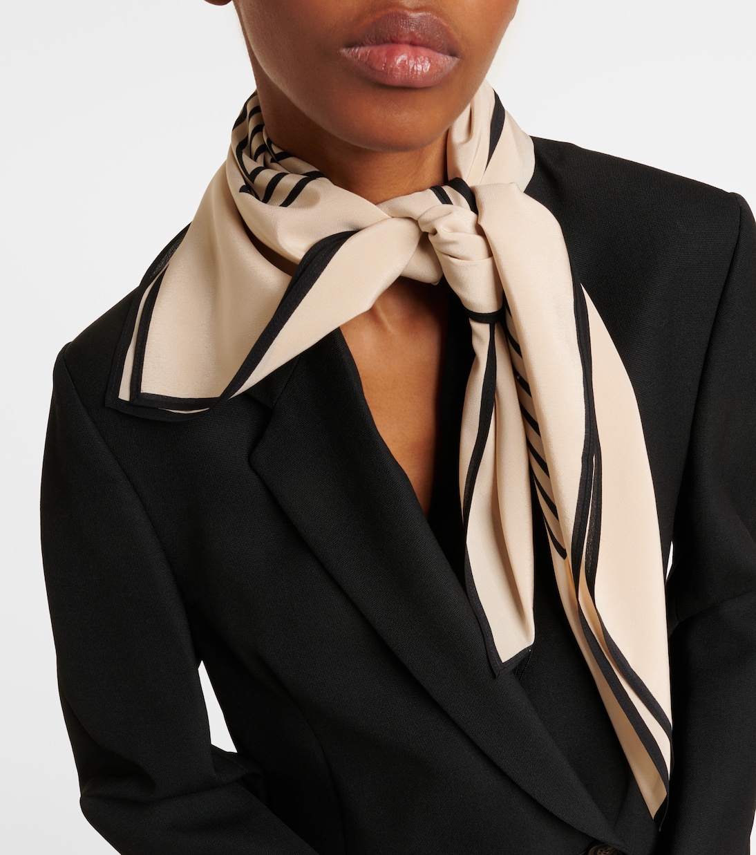 Monogram silk twill scarf | Toteme