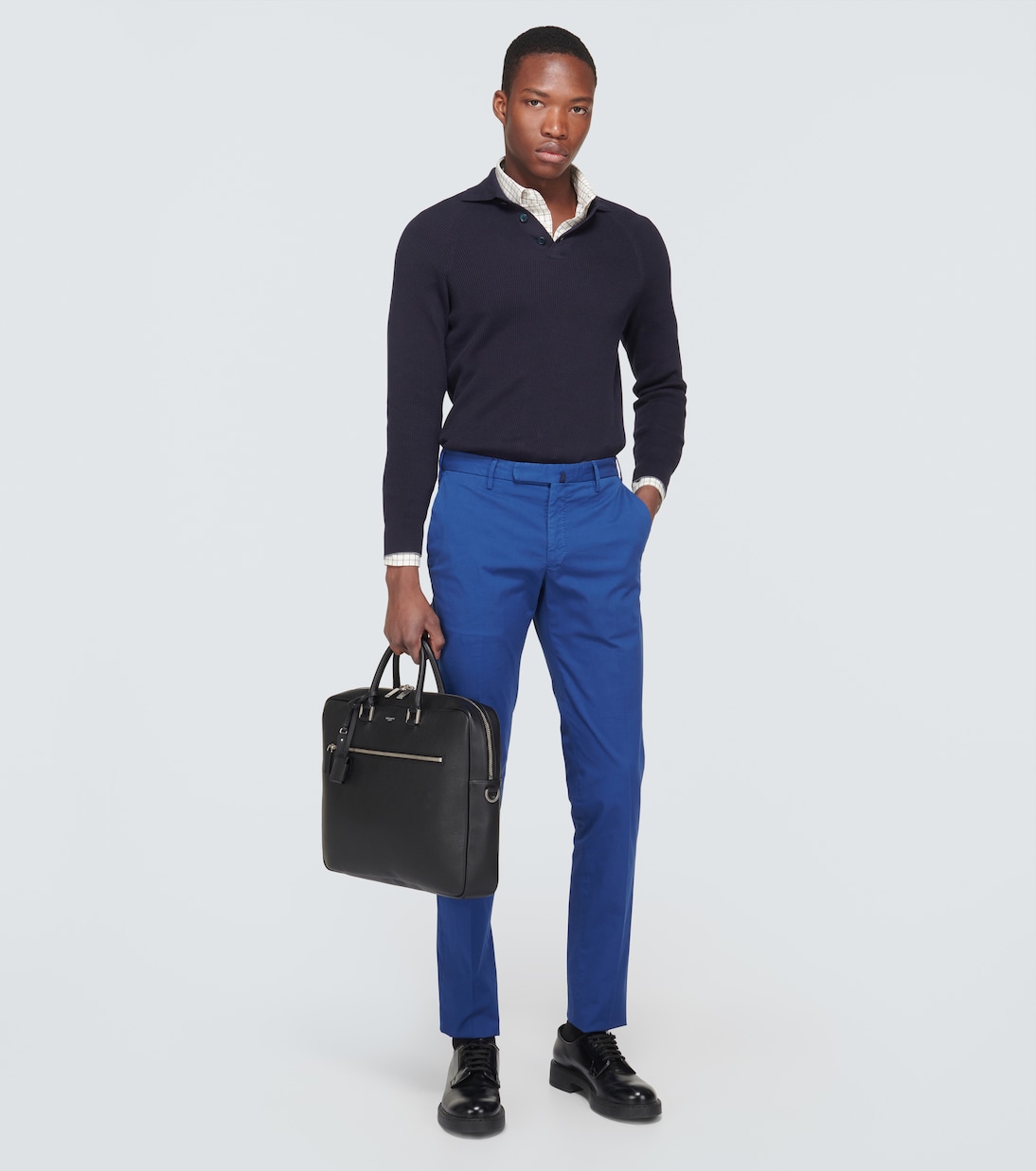 Cotton-blend slim pants | Slowear