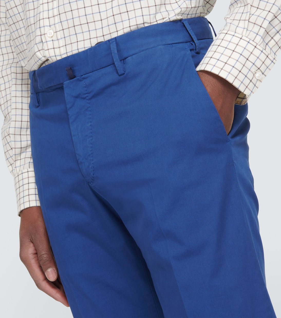 Cotton-blend slim pants | Slowear