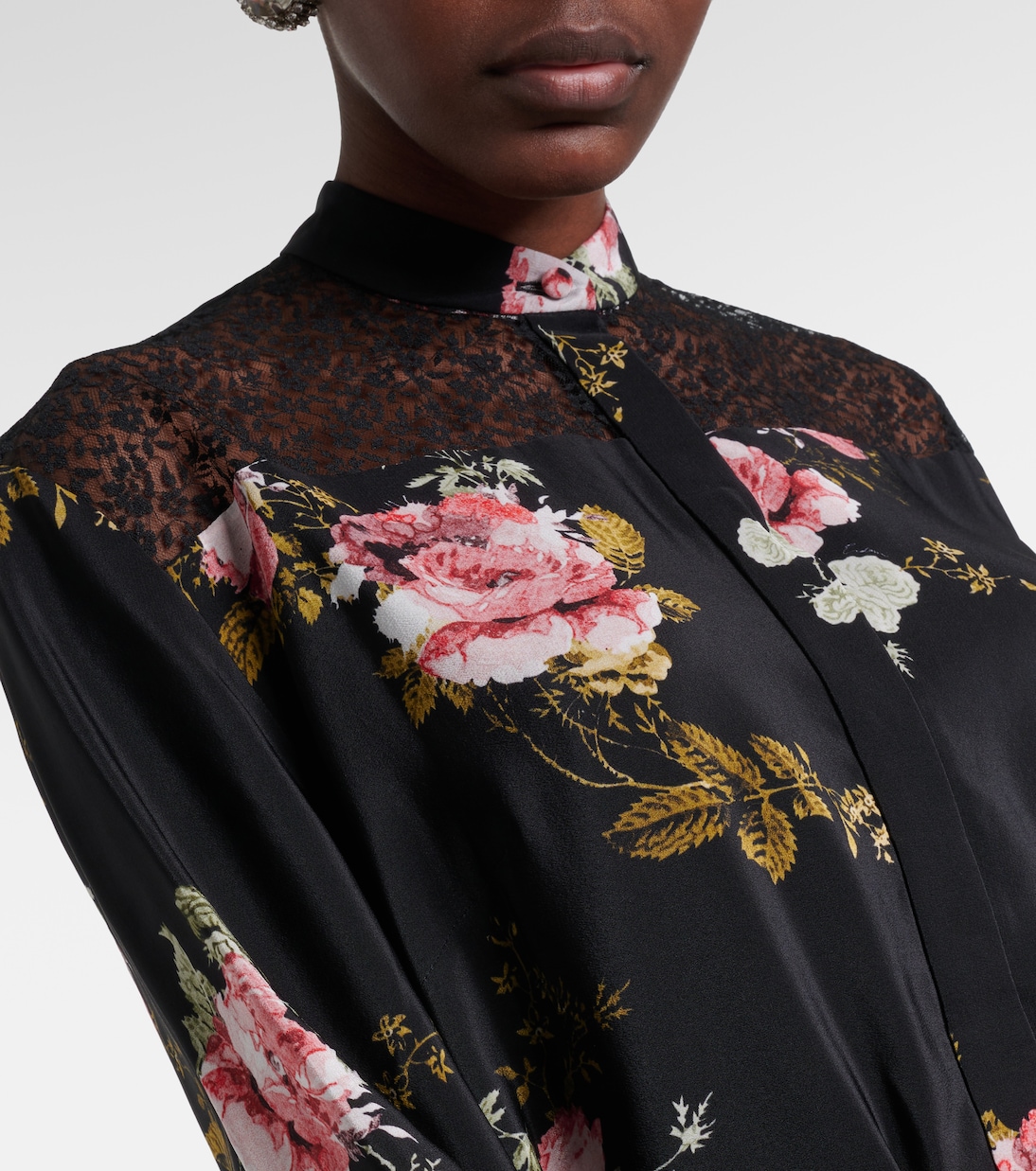 Floral silk crêpe de chine minidress  | Erdem