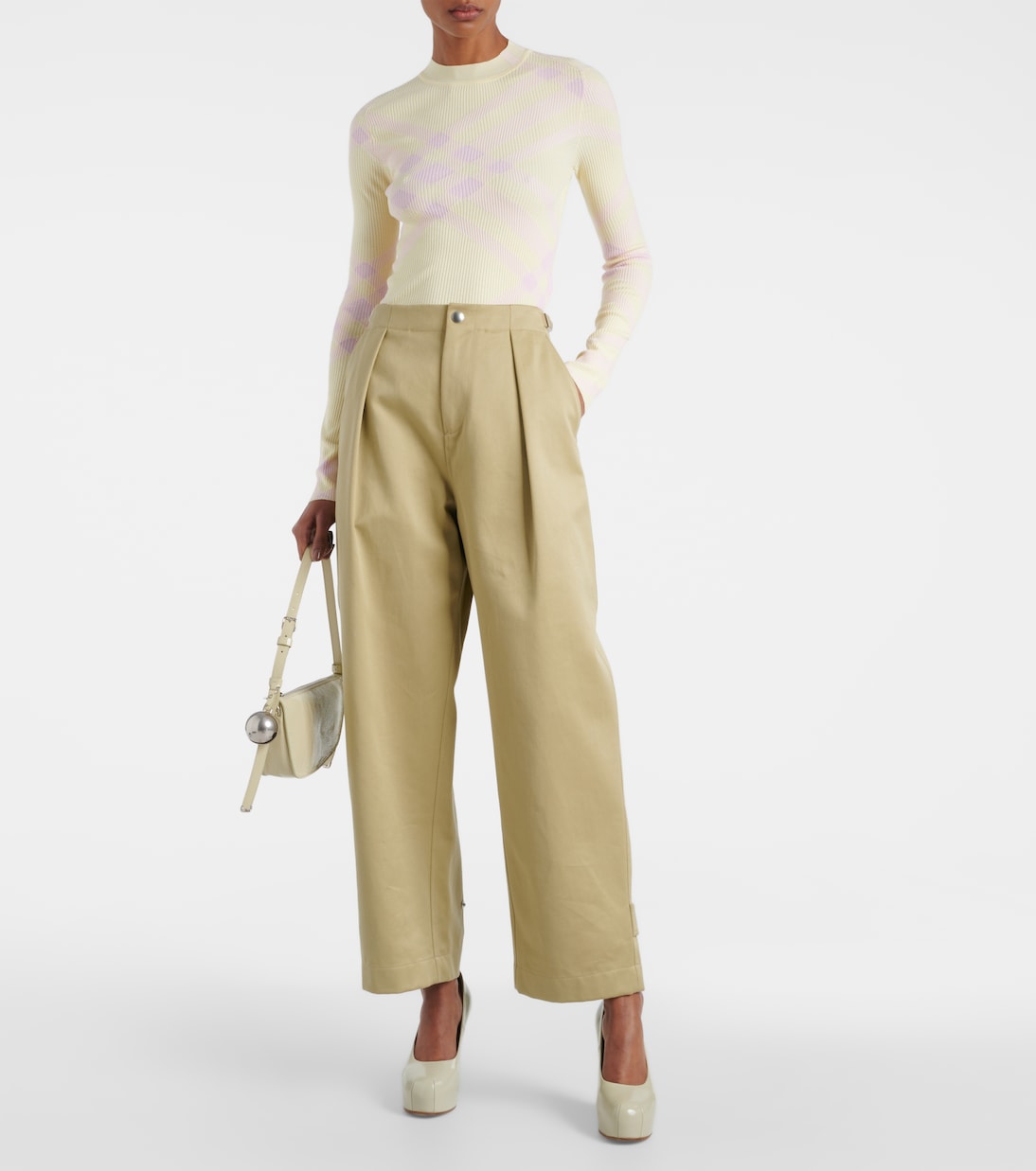 Burberry Check wool-blend top | Burberry