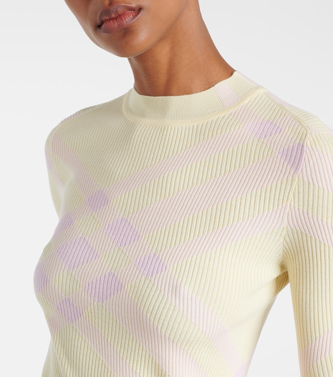 Burberry Check wool-blend top | Burberry