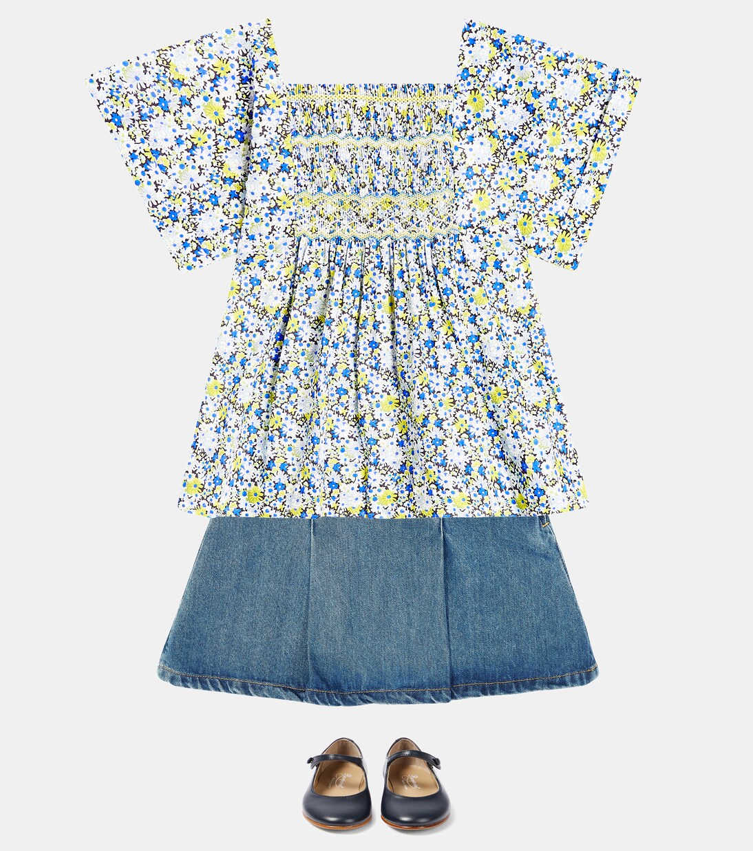 Pays smocked floral blouse | Bonpoint