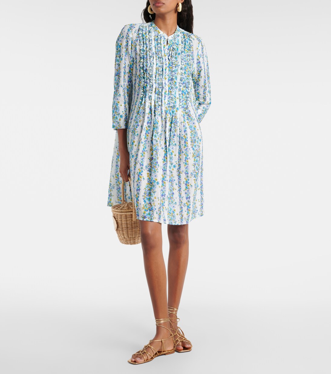 Robe Bea en coton à fleurs | Poupette St Barth