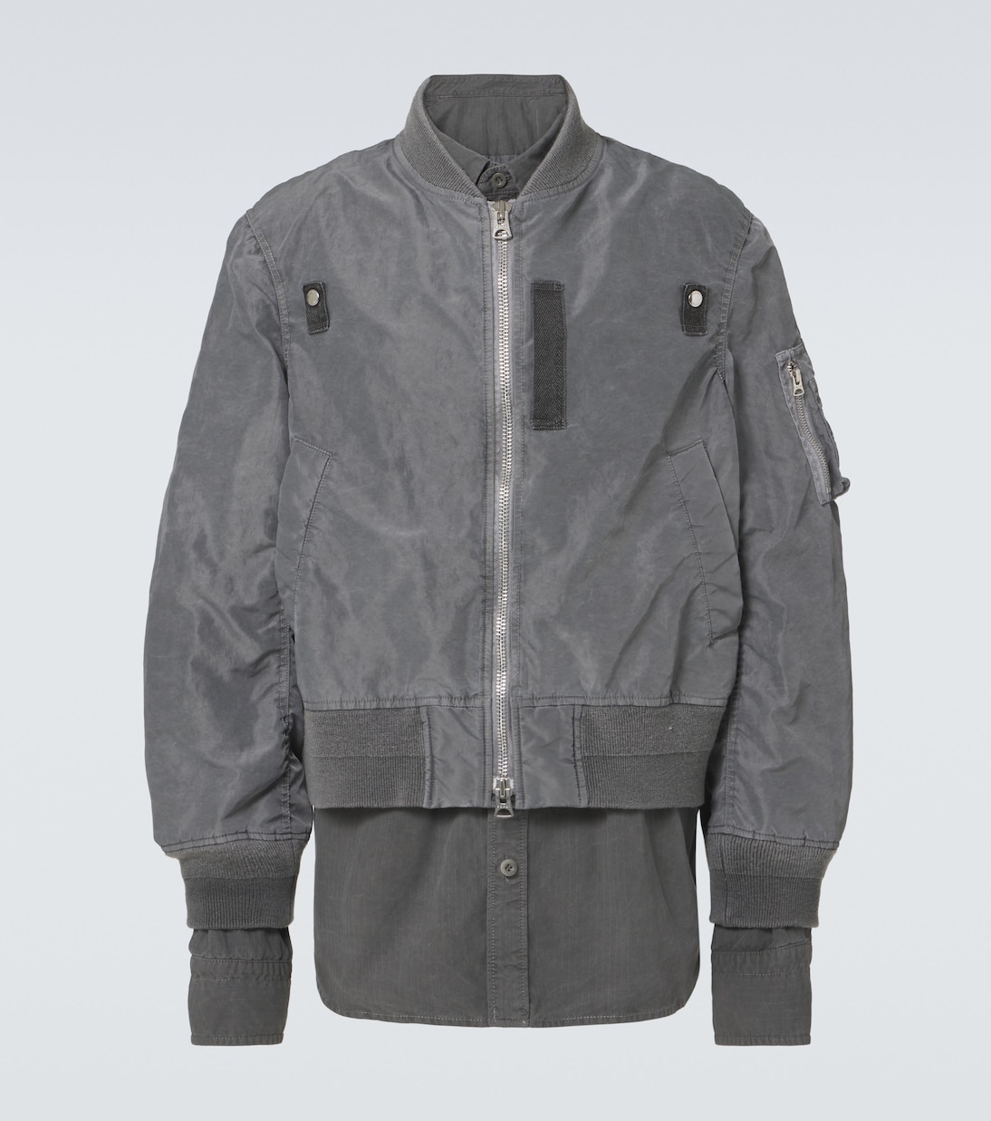 Ripstop-trimmed twill bomber jacket | Sacai
