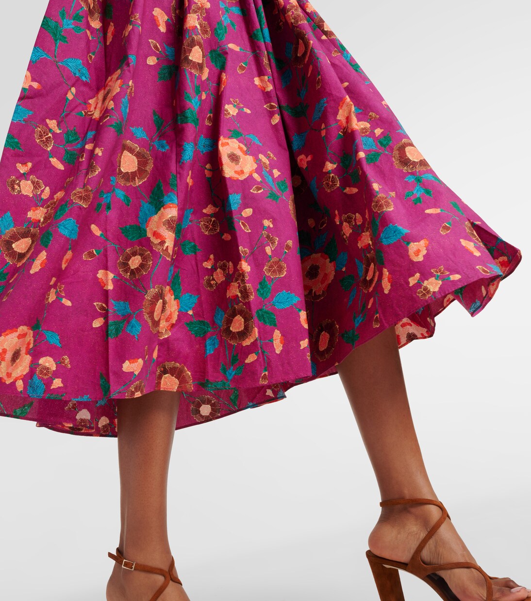 Robe midi Vika en coton à fleurs | Ulla Johnson