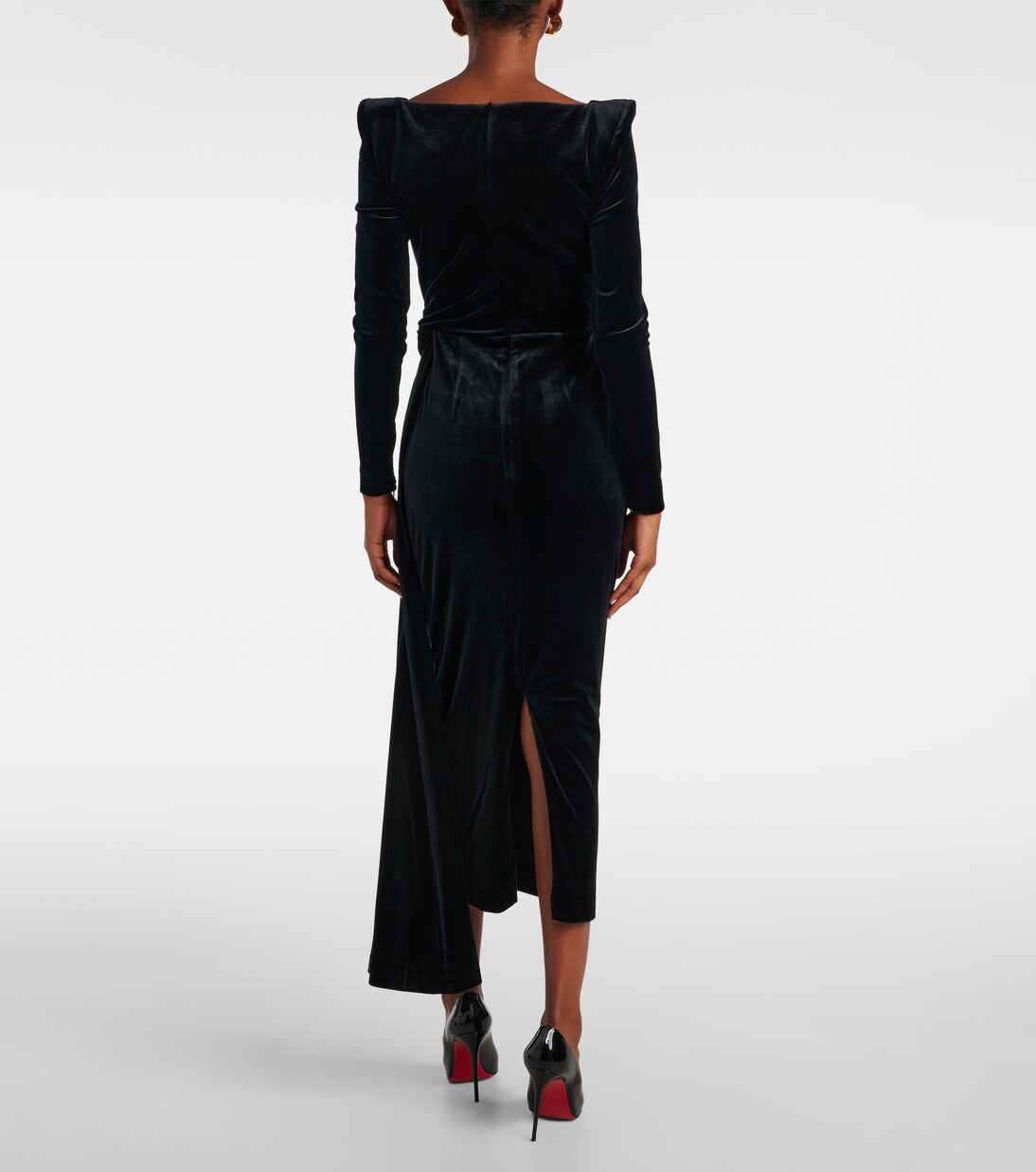 Robe midi en velours | Alex Perry