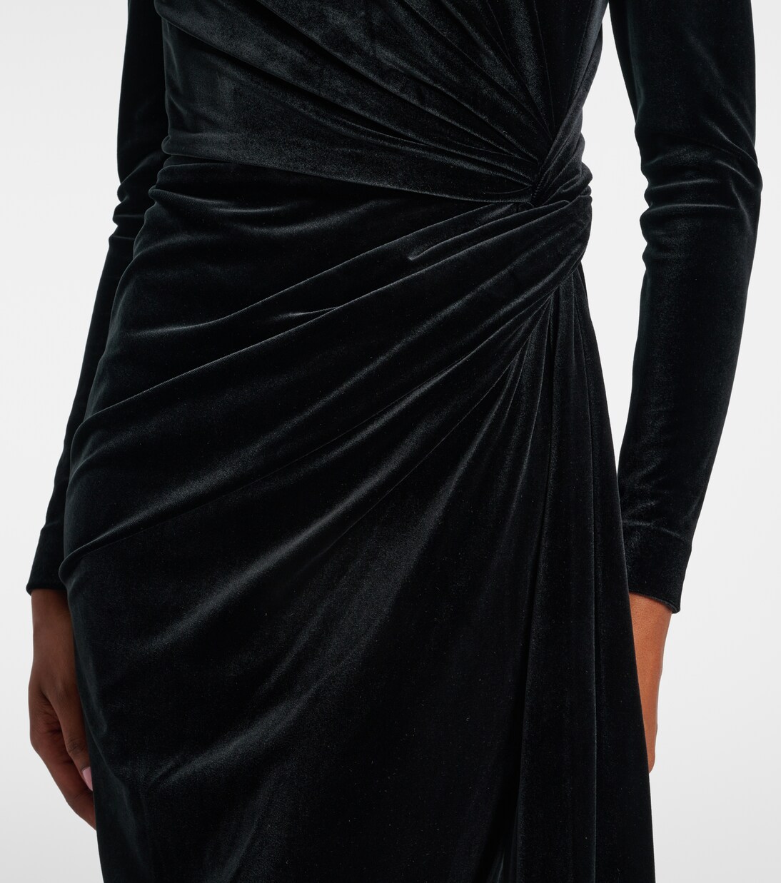 Robe midi en velours | Alex Perry