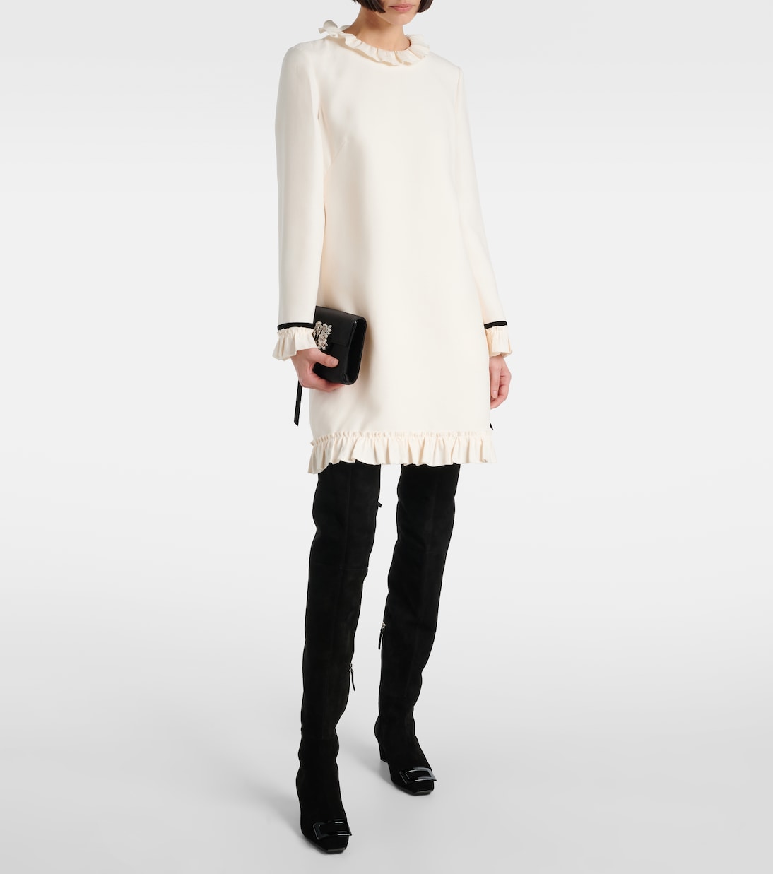 Overknee-Stiefel Belle Vivier 45 aus Veloursleder | Roger Vivier