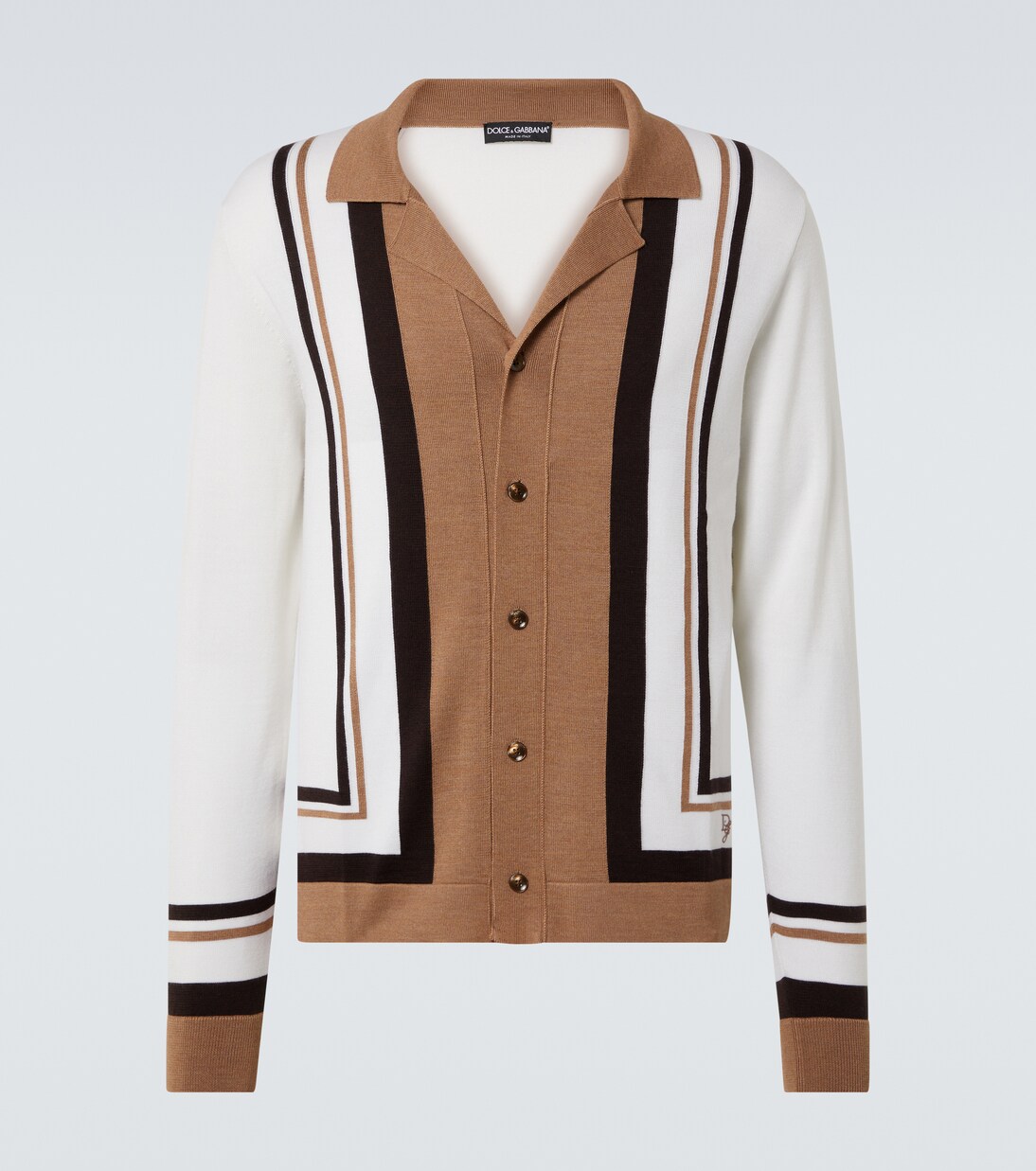 Wool and silk jacquard cardigan | Dolce&Gabbana