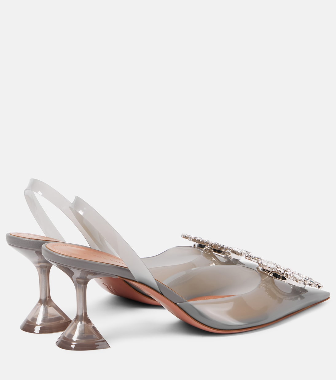 Pumps slingback Begum Glass 70 in PVC | Amina Muaddi