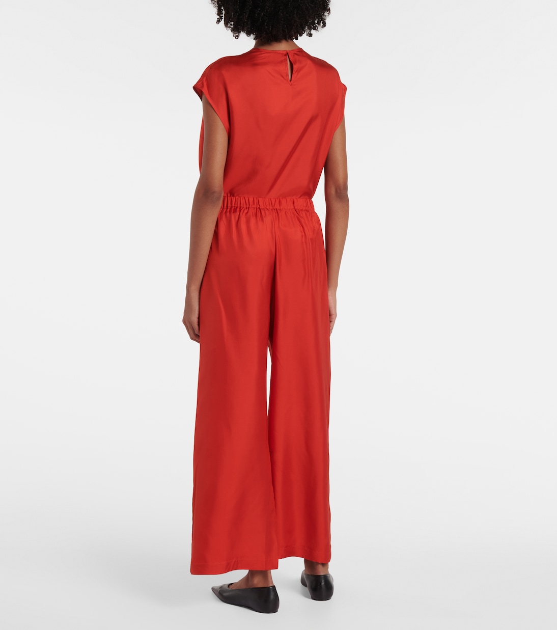 Pantalon ample Isola en soie | Asceno