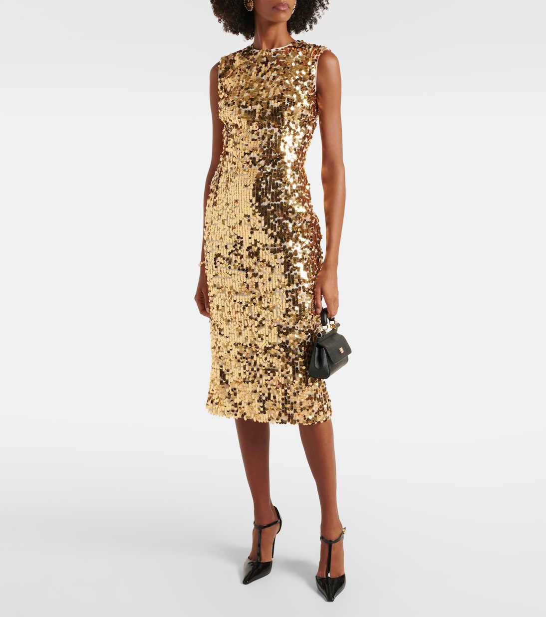 Midikleid mit Pailletten | Dolce&Gabbana