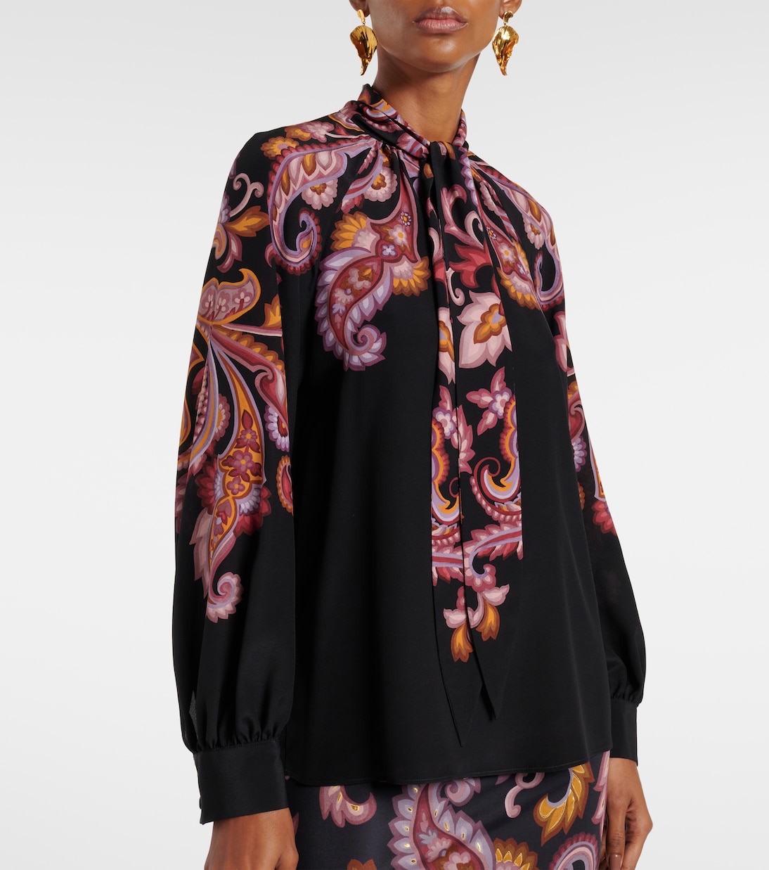 Schluppenbluse aus Seide | Etro