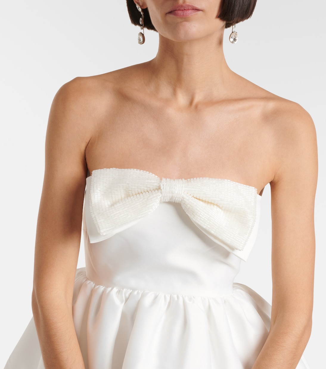 Verziertes Minikleid aus Taft | Self-Portrait