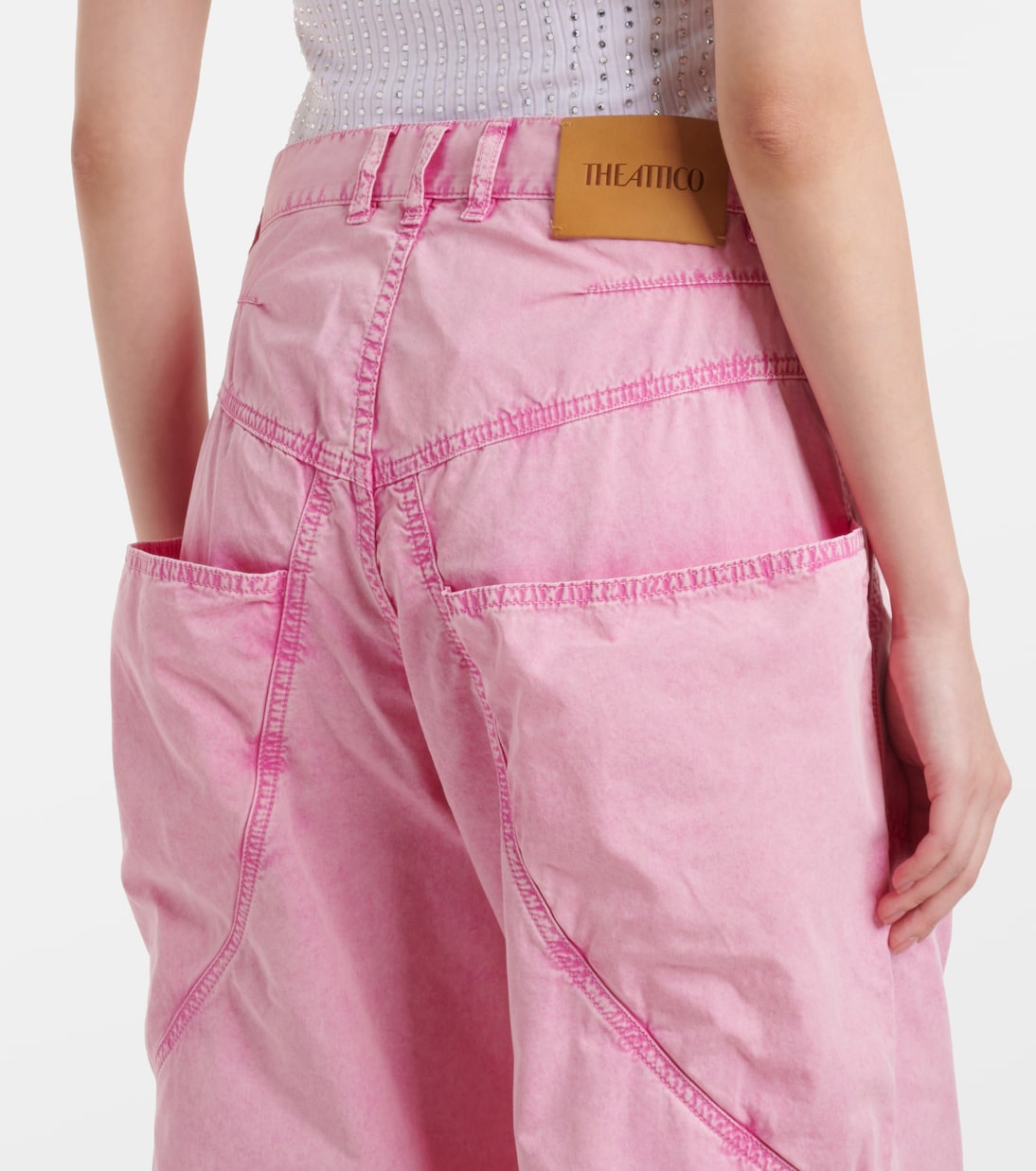 Weite Mid-Rise-Hose aus Baumwoll-Canvas | The Attico