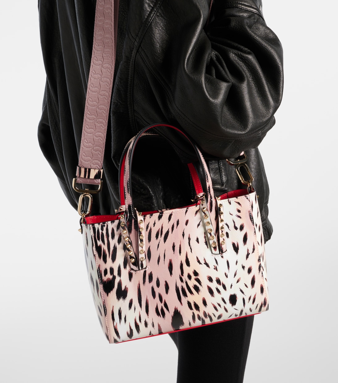 Bolso Cabata Mini de piel estampada | Christian Louboutin