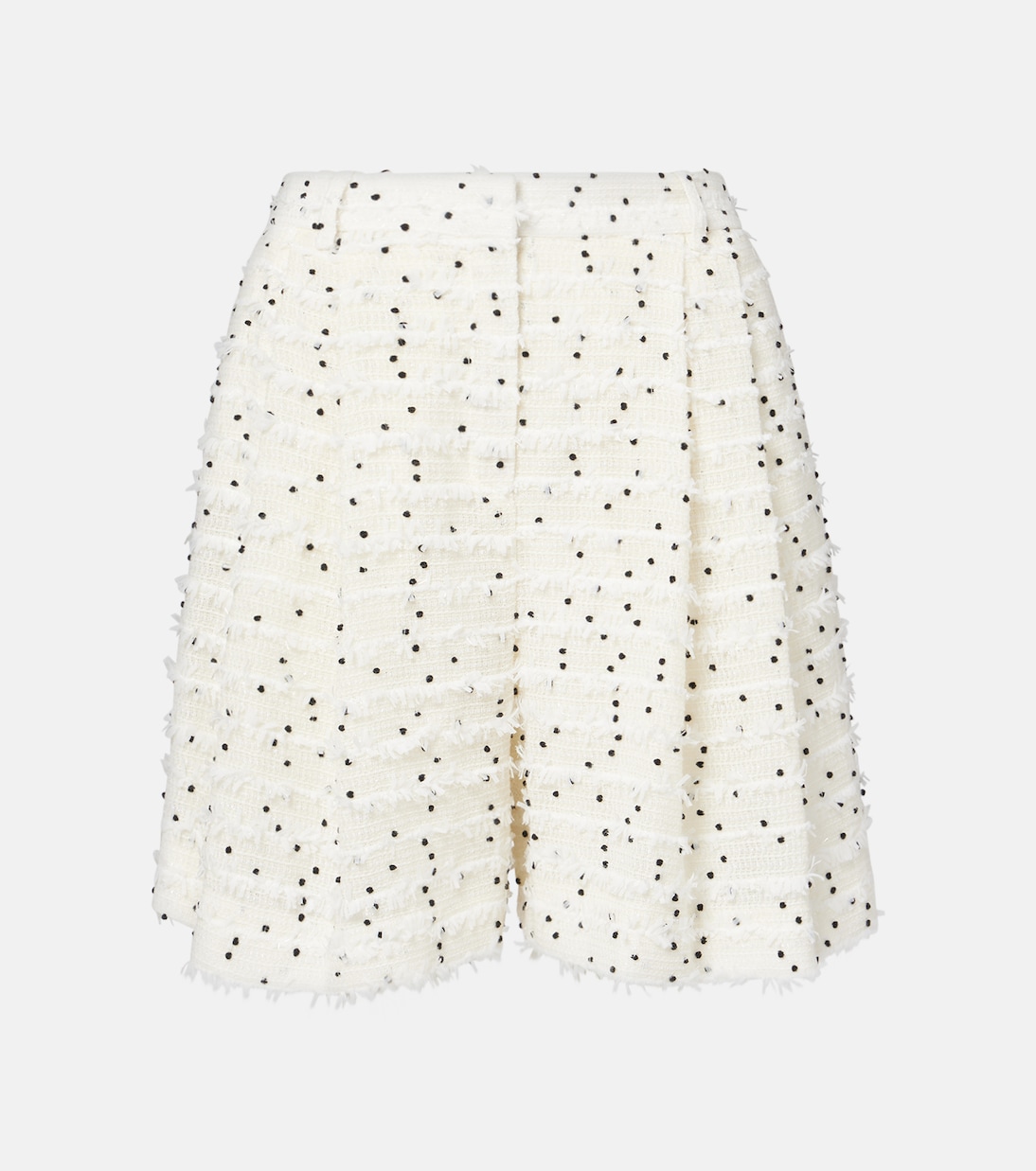 High-rise wool-blend tweed shorts | Nina Ricci