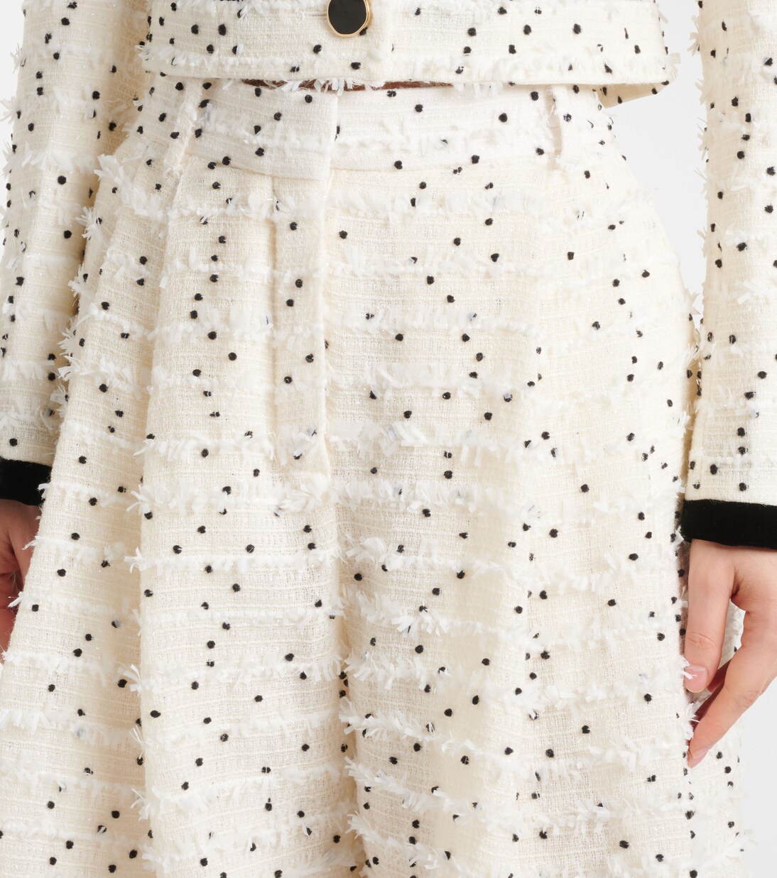 High-rise wool-blend tweed shorts | Nina Ricci