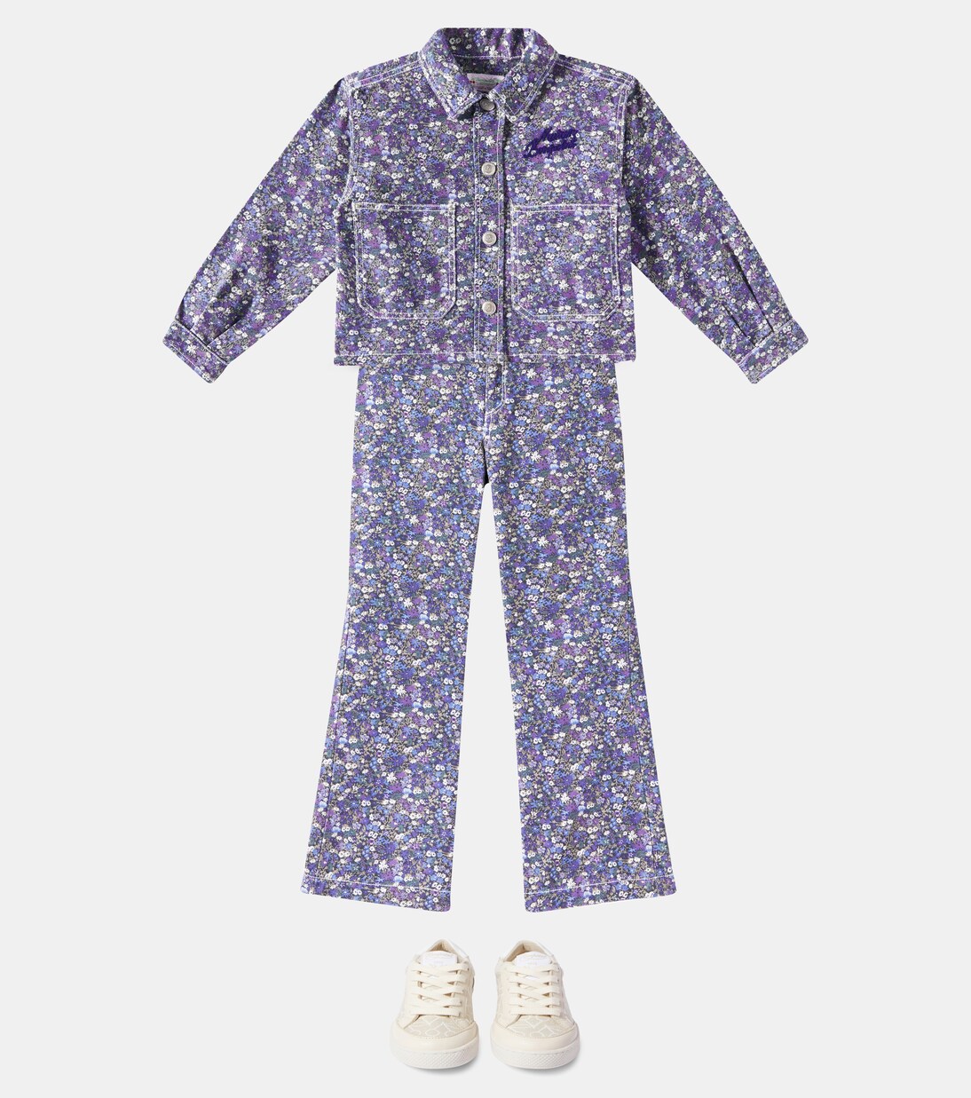 Eliza floral denim jacket | Bonpoint