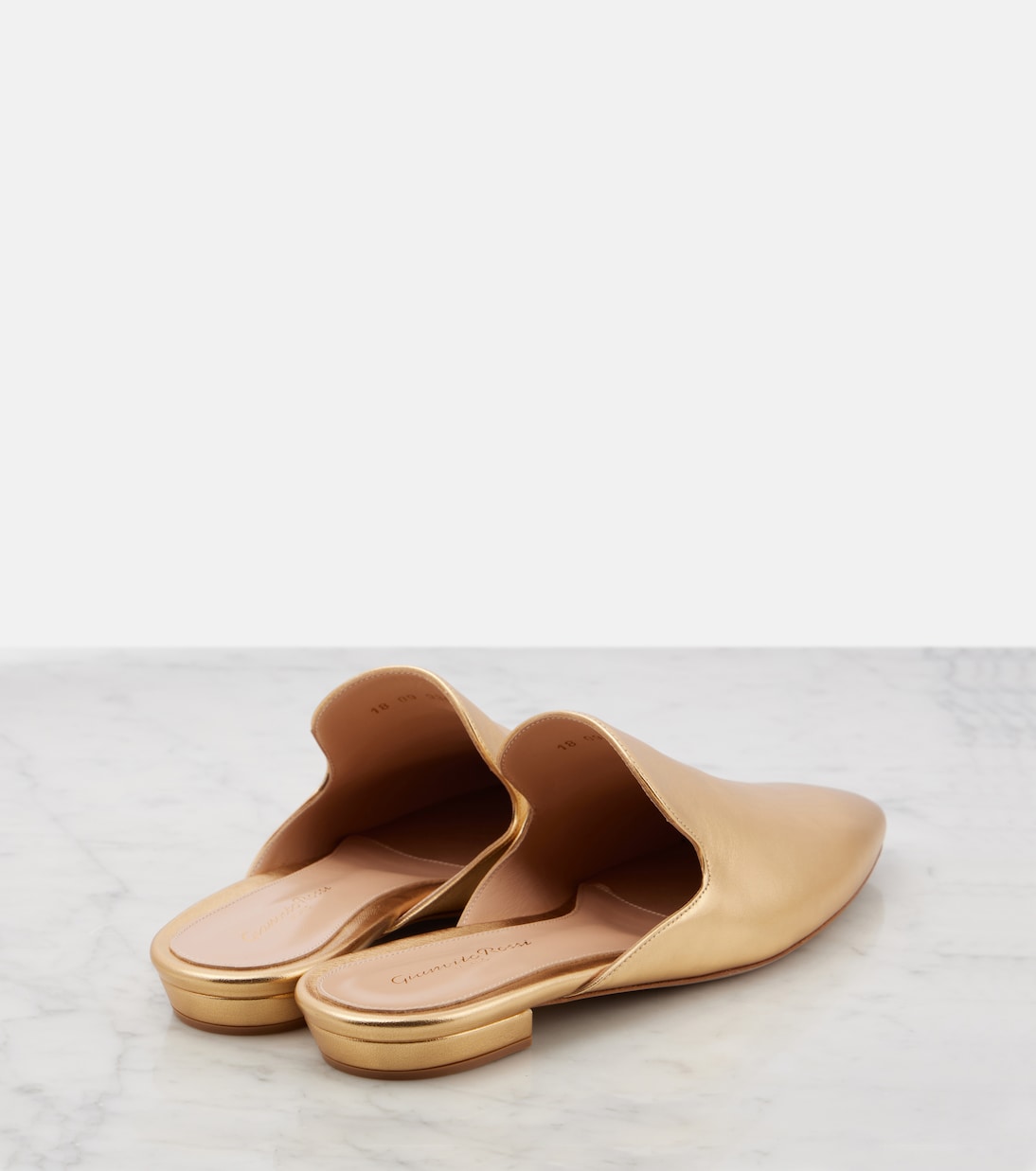 Raja metallic leather mules | Gianvito Rossi