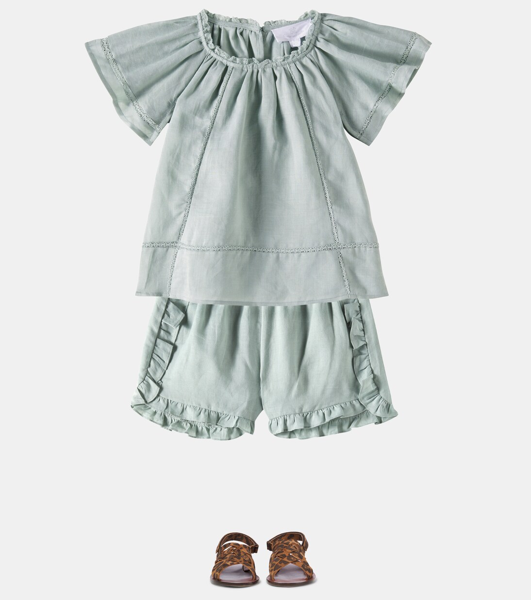 Zoe ruffled ramie shorts | C'era Una Volta