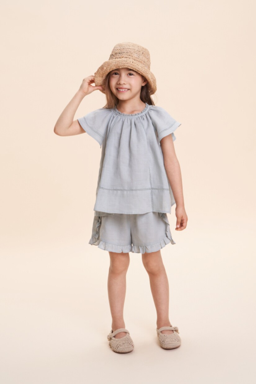 Zoe ruffled ramie shorts | C'era Una Volta