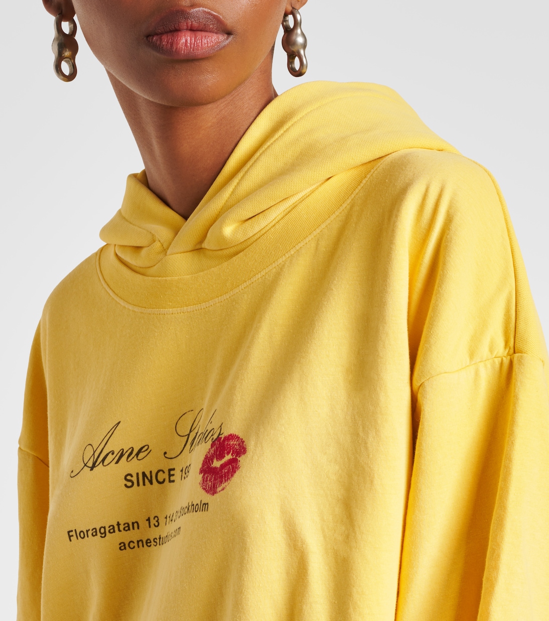 Felpa in jersey di cotone con stampa | Acne Studios