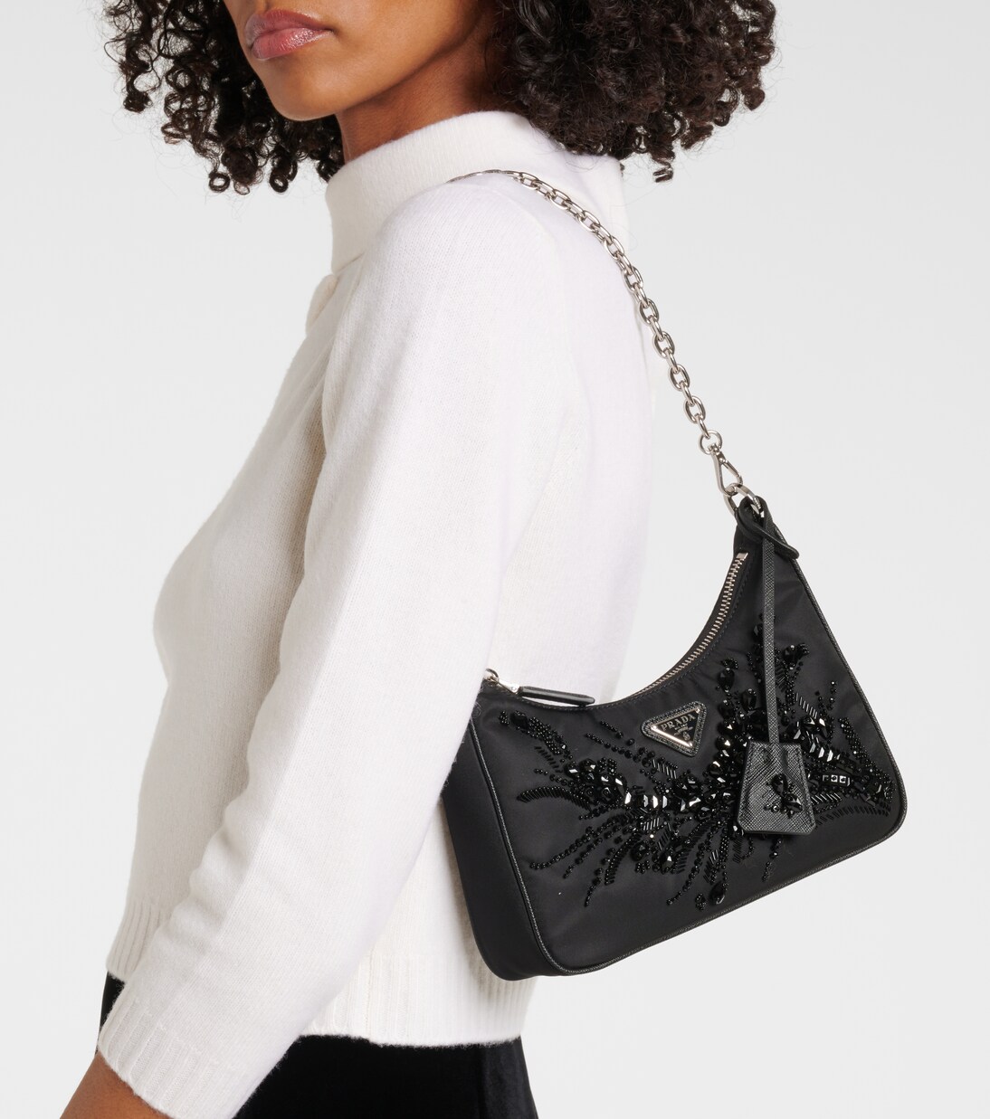 Re-Edition embellished shoulder bag | Prada