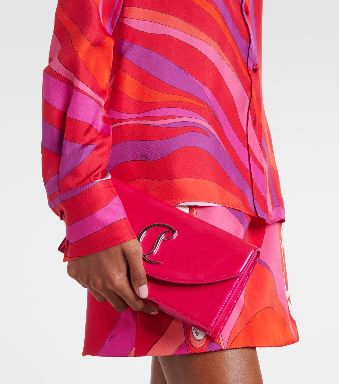 Loubi54 patent leather clutch | Christian Louboutin