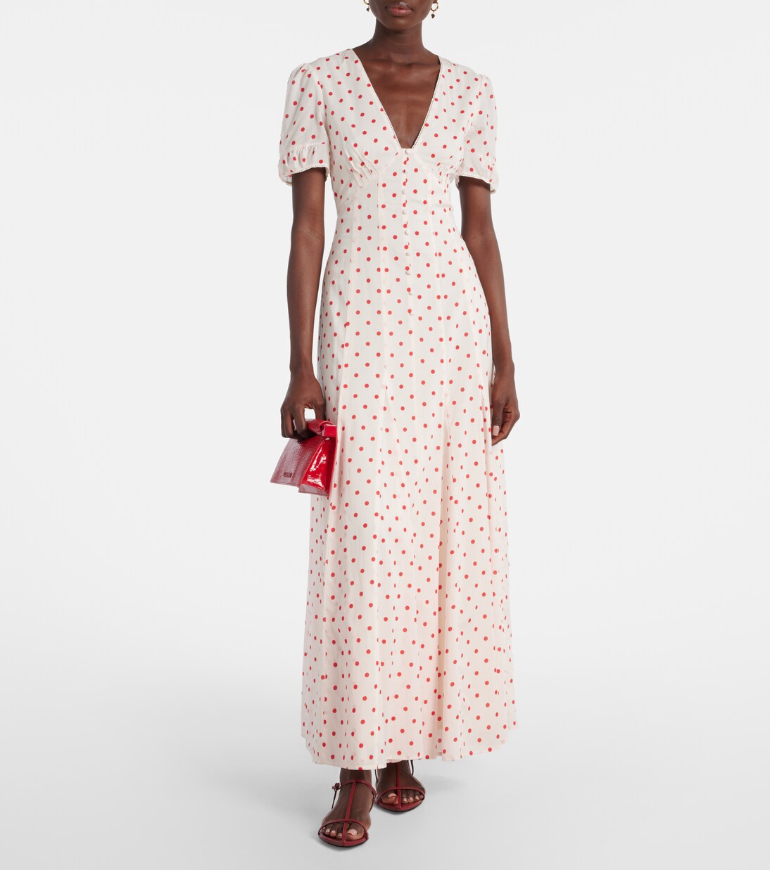 Paloma polka-dot maxi dress | Posse