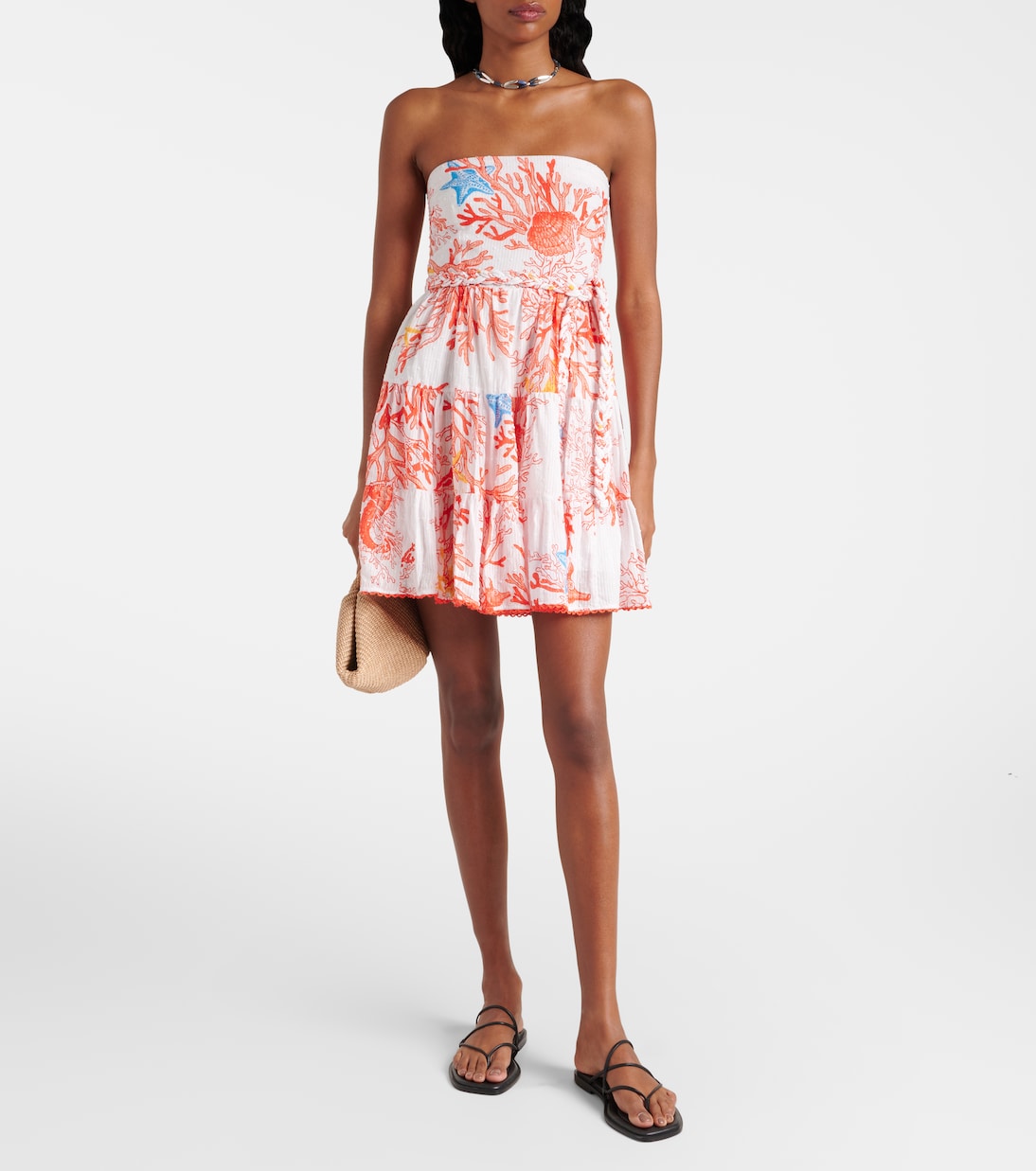 Robe Christine imprimée en coton | Poupette St Barth