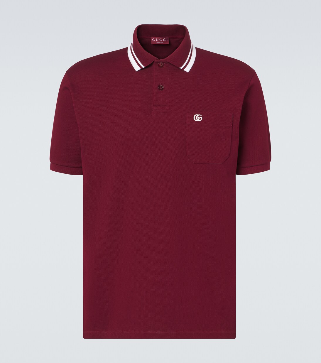 Double G cotton-blend piqué polo shirt | Gucci